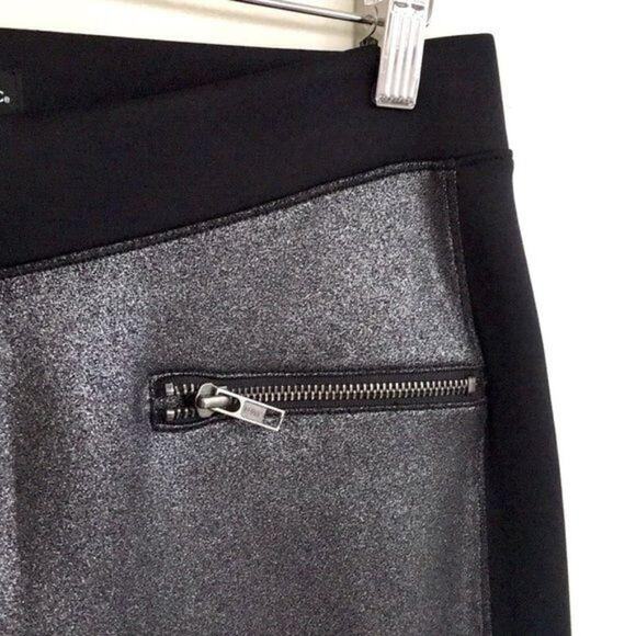 Rock & Republic Black/silver Shimmer Pants LARGE - Picture 6 of 8